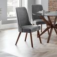 Huxley Dining Chair - Set of 2 - Grey Fabric