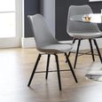 Kari Dining Chair - Set of 2 - Grey Faux Leather