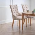 Loire Dining Chair - Set of 2 - Oatmeal Fabric