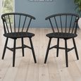 Modena Dining Chair - Set of 2 - Spindle Back - Black