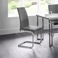 Calabria Cantilever Dining Chair - Set of 4 - Grey Fabric