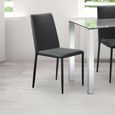 Jazz Dining Chair - Set of 4 - Black Faux Leather