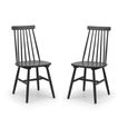 Alassio Dining Chair - Set of 2 - Spindle Back - Black