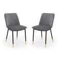 Delaunay Dining Chair - Set of 2 - Grey Fabric