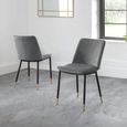Delaunay Dining Chair - Set of 2 - Grey Fabric