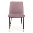 Delaunay Dining Chair - Set of 2 - Pink Fabric
