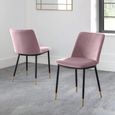 Delaunay Dining Chair - Set of 2 - Pink Fabric