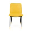 Delaunay Dining Chair - Set of 2 - Yellow Fabric