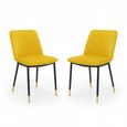 Delaunay Dining Chair - Set of 2 - Yellow Fabric