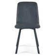 Goya Dining Chair - Set of 2 - Black Faux Leather