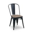 Grafton Dining Chair - Set of 2 - Elm Wood - Industrial