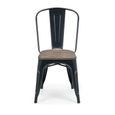 Grafton Dining Chair - Set of 2 - Elm Wood - Industrial