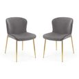 Harper Dining Chair - Set of 2 - Grey Fabric