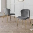 Harper Dining Chair - Set of 2 - Grey Fabric