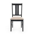 Hilton Dining Chair - Set of 2 - Black Wood