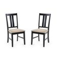 Hilton Dining Chair - Set of 2 - Black Wood