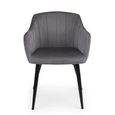 Hobart Dining Armchair - Set of 2 - Grey Fabric