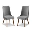 Huxley Dining Chair - Set of 2 - Grey Fabric