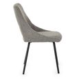 Iris Dining Chair - Set of 2 - Grey Boucle Fabric