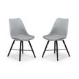 Kari Dining Chair - Set of 2 - Grey Faux Leather