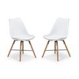 Kari Dining Chair - Set of 2 - White Faux Leather