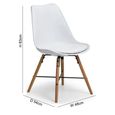 Kari Dining Chair - Set of 2 - White Faux Leather