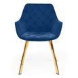 Lorenzo Dining Chair - Set of 2 - Blue Fabric