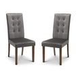 Madrid Dining Chair - Set of 2 - Grey Fabric