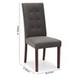 Madrid Dining Chair - Set of 2 - Grey Fabric