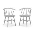 Modena Dining Chair - Set of 2 - Spindle Back - Grey