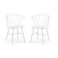 Modena Dining Chair - Set of 2 - Spindle Back - White