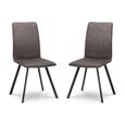 Monroe Dining Chair - Set of 2 - Grey Fabric