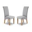 Rio Dining Chair - Set of 2 - Grey Fabric