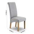 Rio Dining Chair - Set of 2 - Grey Fabric