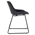 Rocco Dining Chair - Set of 2 - Dark Grey Plastic