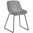 Rocco Dining Chair - Set of 2 - Light Grey Plastic