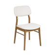 Theia Dining Chair - Set of 2 - White Boucle Fabric
