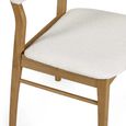 Theia Dining Chair - Set of 2 - White Boucle Fabric
