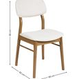 Theia Dining Chair - Set of 2 - White Boucle Fabric