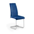 Calabria Cantilever Dining Chair - Set of 4 - Blue Fabric