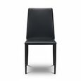 Jazz Dining Chair - Set of 4 - Black Faux Leather