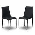 Jazz Dining Chair - Set of 4 - Black Faux Leather