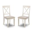 Davenport Dining Chair - Set of 2 - Cross Back - Ivory