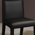 Venezia Black Leather High Back Dining Chair with Black Legs