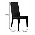 Elite Black Leather High Back Dining Chair with Black Legs