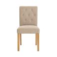 Lundy Dining Chair - Set of 2 - Beige Fabric