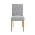 Lundy Dining Chair - Set of 2 - Light Grey Fabric