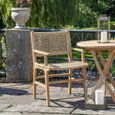Derby Dining Armchair - Teak Wood & Polyrattan - Natural - Set of 2