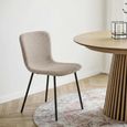 Halden Dining Chair - Set of 2 - Beige Boucle Fabric