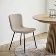 Maceda Dining Chair - Set of 2 - Beige Boucle Fabric